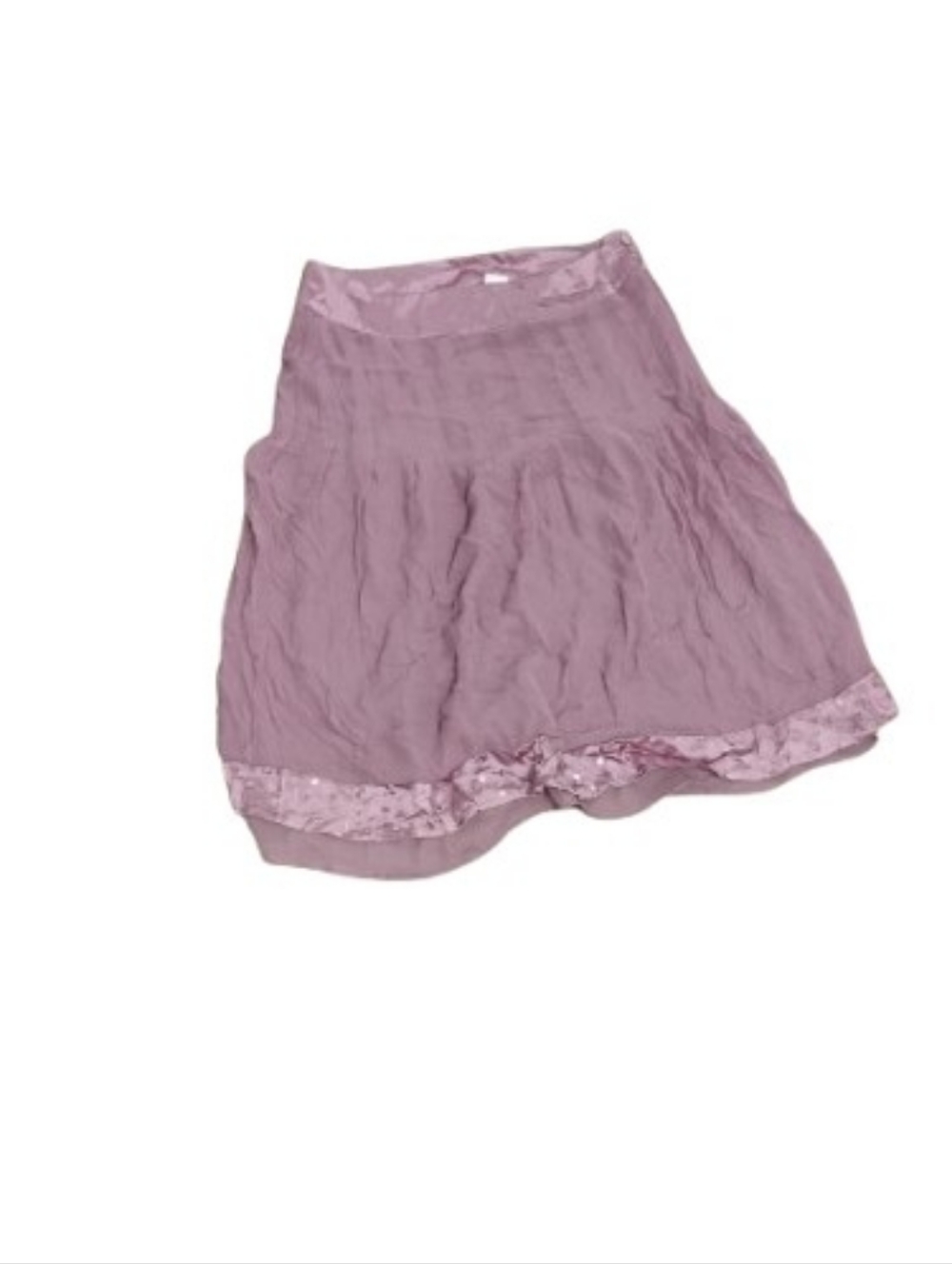 Vintage 2000s Sequined Silk Fairycore Mini Skirt